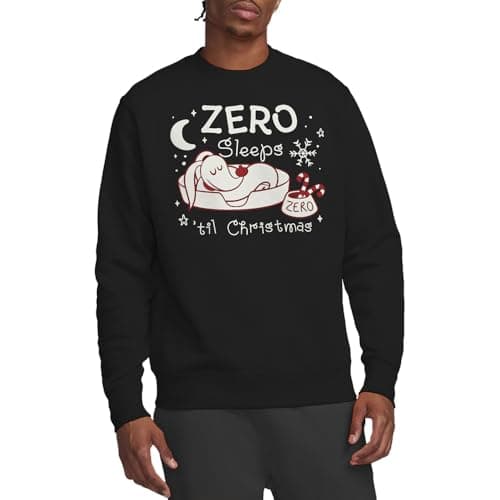 Image of Disney Nightmare Before Christmas Zero Sleeps Til Christmas Unisex Sweatshirt, Black, Large