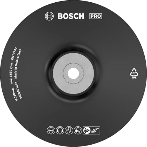 Image of Bosch 1x PRO Backing Pad for Large Angle Grinders, M14, Soft (Ø 230 mm, Professional Accessory Large Angle Grinder)
