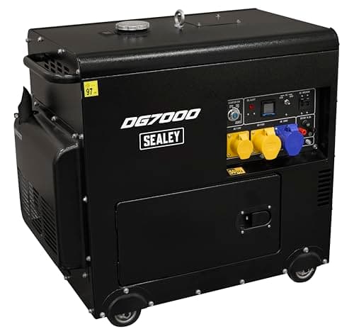 Image of Sealey Diesel Generator, 7000W, 4-Stroke Engine, 110/230V - DG7000