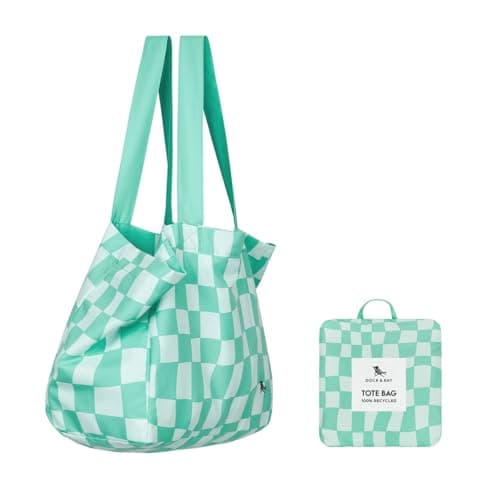 Image of Dock & Bay Everyday Beach Tote Bag - Reusable Beach Handbag & Shopping Carrier - Check Mate