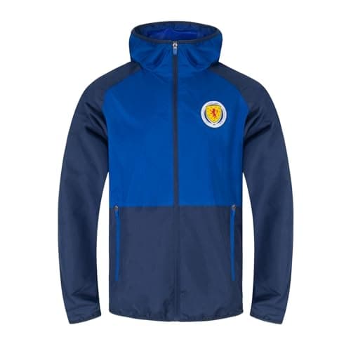 Image of Scottish FA Scotland Official Football Gift Boys Shower Jacket Windbreaker Navy 8-9 Years