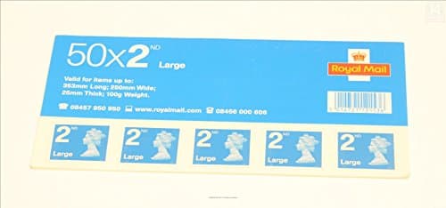 Image of 50 x 2nd Class Large Letter Stamps Royal Mail Self-Adhesive