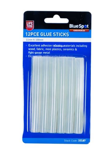 Image of Blue Spot 35187 11mm Glue Sticks (12 Pieces)