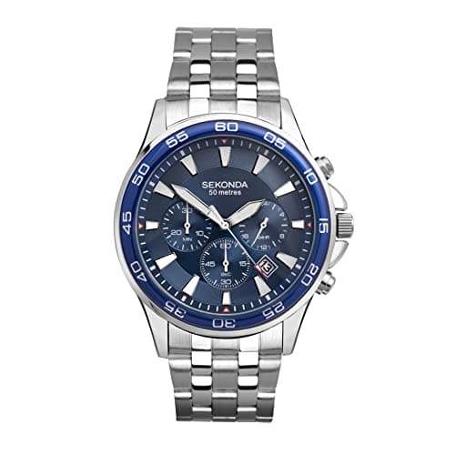Image of Sekonda Men's Quartz Watch with Chronograph Display and Stainless Steel Bracelet