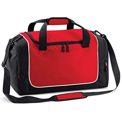 Image of Quadra teamwear locker bag in red/black/white