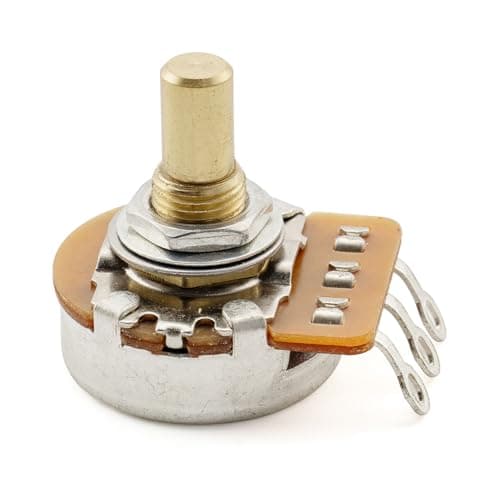 Image of Musiclily Pro HD A500K Pot Brass Metric Solid Short Shaft 6.5mm Audio Taper Potentiometer for Electric Guitar Bass