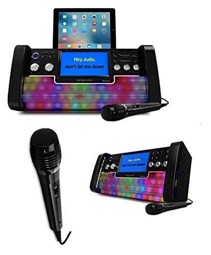 Image of Easy Karaoke EKS780-BT Bluetooth CD+CDG Karaoke Disco Party Machine with speaker, 1 microphone, LED Disco Lights and 7" Colour TFT Screen