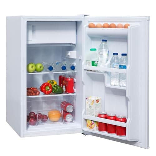 Image of SIA LFIWH 83L White Freestanding Under Counter Fridge with 3* Ice Box, E Rated, Interior Light, Removable Shelves, 2 Year Parts & Labour Guarantee
