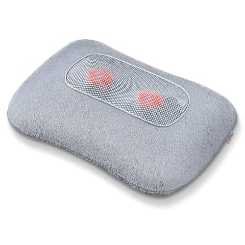 Image of Beurer MG 145 Massage Pillow, Back Neck Massager for Relaxing Shiatsu Massage, Warming Function, Washable Cover, 4 Massage Heads, Grey
