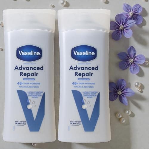 Image of Vaseline Intensive Care Advanced Repair Unscented Body Lotion 200ml – Pack of 2 (blue)