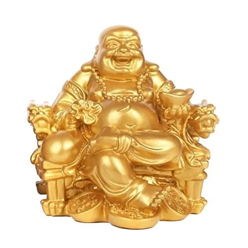 Image of Elionless Laughing Buddha Statue - Chinese Feng Shui Maitreya Buddha Figurine for Home Office Decoration, Attracts Wealth and Good Luck