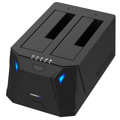 Image of SABRENT Hard Drive Docking Station, Dual HDD Docking Station, Offline Hard Drive Cloner SSD Dock, 2.5 & 3.5 SATA to USB Hard Drive Reader, 2 Bay HDD Enclosure (EC-HD2B)