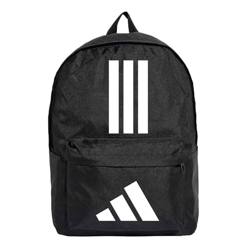 Image of adidas Unisex CLASSIC THREE STRIPES BACKPACK BACK TO SCHOOL, Black/White, One Size