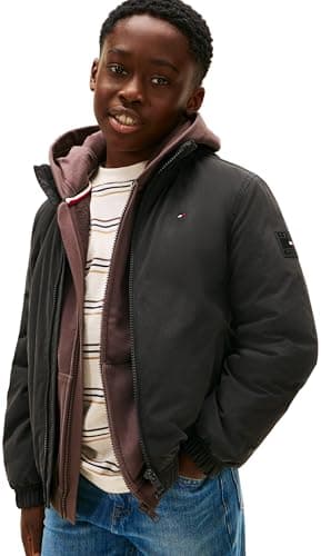 Image of Tommy Hilfiger Boy's ESSENTIAL PADDED JACKET KB0KB09852 Other Jackets, BLACK (Black), 12 Years
