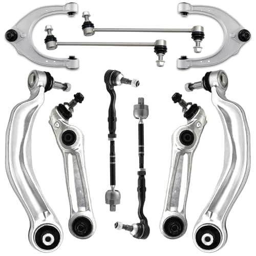 Image of Rockplanet Suspension Arm Kit Compatible with BMW 5 6 Series F06 F10 F11 F12 F13 528i 535d 535i 550i 640i 650i Front Lower Control Arm Tie Rod Assembly Suspension Kit 10 Pieces