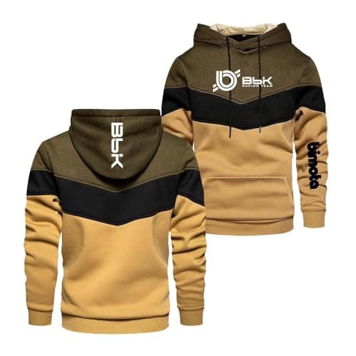 Image of Bluxir Men's Zip Up Hoodie For Bi-mo.ta, Adjustable Drawstring Hood, Hooded Jacket For Outdoor Work, Hooded(Brown,S)