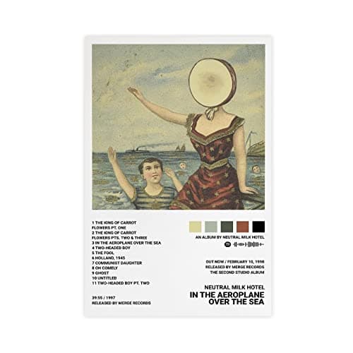 Image of Neutral Milk Hotel Poster In The Aeroplane Over The Sea Album Cover Poster Canvas Poster Wall Art Decor Print Picture Paintings for Living Room Bedroom Decoration Unframe-style 08x12inch(20x30cm)