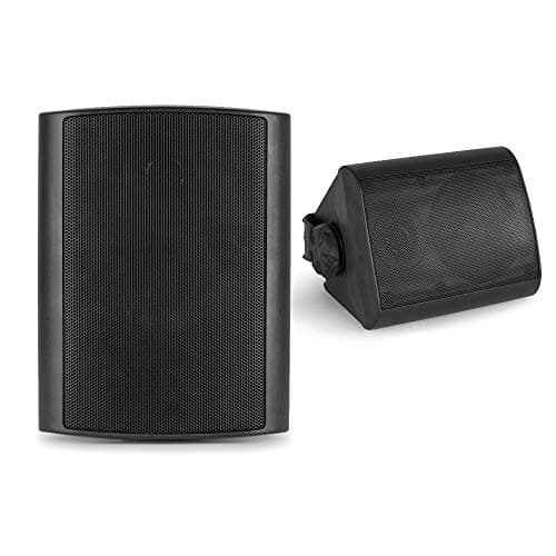 Image of Power Dynamics BGO40 4-Inch Waterproof Wall Speakers Pair, Black – IP56 Outdoor Passive Speakers with Brackets, 30W RMS, 8 Ohm for Garden, Patio, Terrace, Pool, Marine Use