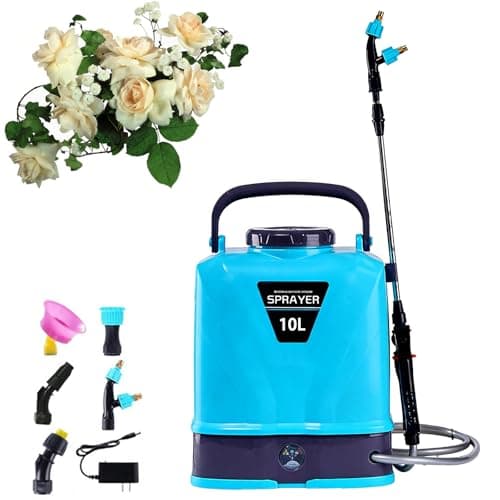 Image of Cordless Garden Sprayer, 12L Powered Backpack with 5 Mist Nozzles & Long Retractable Lance, Rechargeable Weed Applicator for Lawn & Garden Cleaning