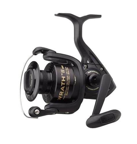 Image of PENN Wrath II Spinning Reel, Fishing Reel, Sea Fishing Reel Designed to be Versatile and Great Value for Money, Perfect for Catching Bass, Cod, Pollack, Wrasse, and Many More, Unisex, Black, 4000