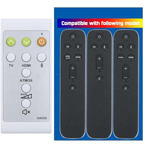 Image of XINJISHIMIN Replacement Remote Control for JBL Soundbar BAR 2.1 DEEP BASS (MK2) 2.1 channeI, C124062501D07(GAO55)