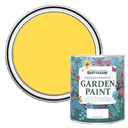 Image of Rust-Oleum Yellow Mould Resistant Garden Paint in Matt Finish - Lemon Sorbet 750ml