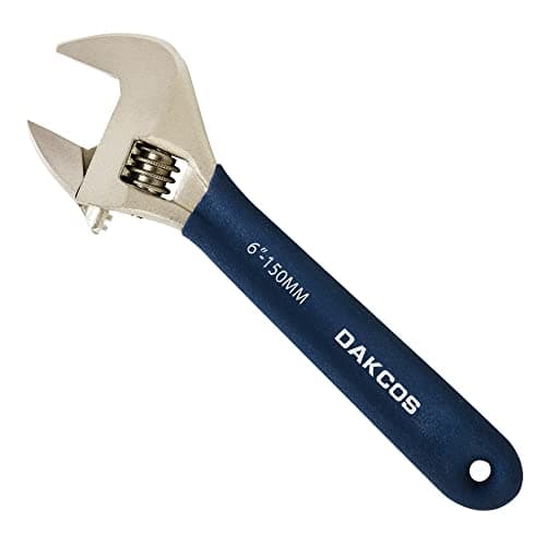 Image of DAKCOS Adjustable Spanner，Small Adjustable Spanner Wrench with Soft Grip Handle 6 inch (150mm)