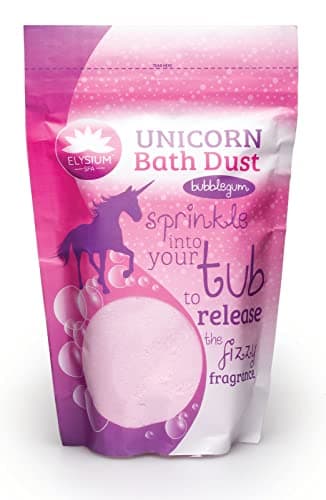 Image of Elysium Spa Unicorn Bath Dust | Bubblegum Scented Bath Salt for Children - Resealable Pack (400g)