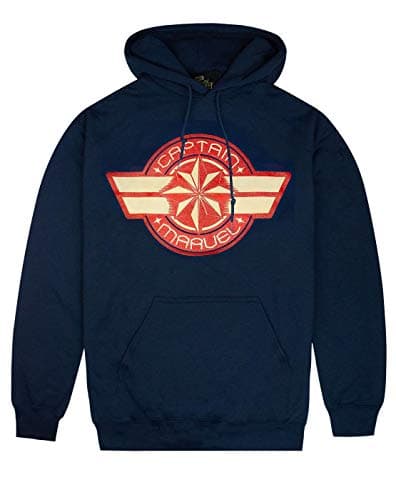 Image of Marvel Captain Marvel Logo Womens Navy Hoodie