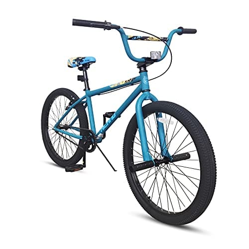 Image of Hiland 24 Inch BMX Bike for Boys and Girls, Beginner-Level BMX to Advanced Riders with 2 Pegs, Adults Bicycles for Men and Women, Blue