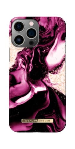 Image of IDEAL OF SWEDEN Phone Case for iPhone 13 Pro Max (Golden Ruby Marble)