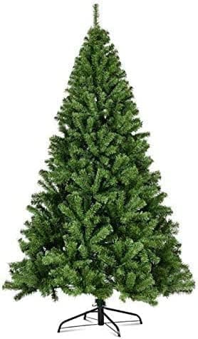 Image of 5FT/1.5M Artificial Christmas Tree Xmas Realistic Green Natural Branches with Solid Metal Legs 450 Tips
