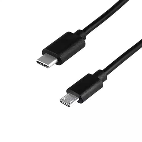 Image of USB Type C to Micro USB Data & Sync OTG charging cable - Black 1m