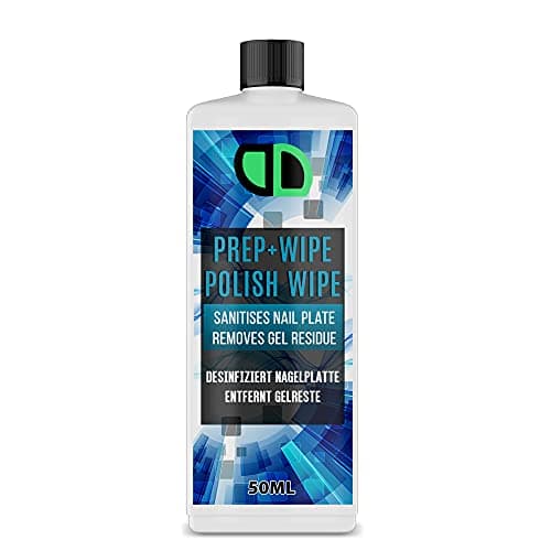 Image of DD Prep + Wipe Gel Nail Polish Residue Cleaner Remover 50ml,Multi-Purpose for Sanitising Nail Plate & Removing Tacky Layer, sanitises nailPlate