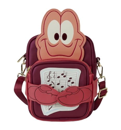 Image of Loungefly Disney The Little Mermaid 35th Anniversary Sebastian Crossbody Bag, Red, One Size