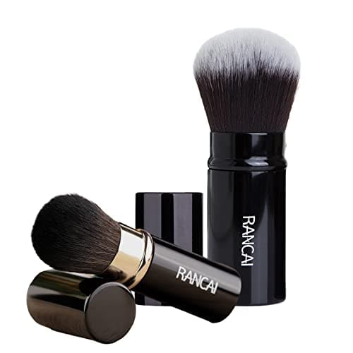 Image of 2 Pieces Retractable Brush,Kabuki Makeup Blush Face Brushes,Powder Foundation Brush for Applying Foundation Powders and Mineral Cosmetics