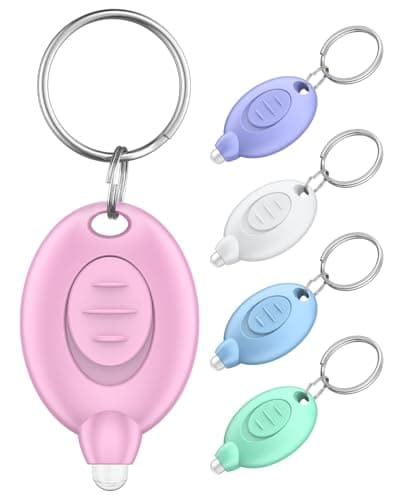 Image of Uniclife 5 Pack LED Keychain Flashlight, 12 Lumen Mini Flashlight Keychain, Portable Mini Flashlights Bulk, Tiny Keychain Light for Outdoor, Work, Camping & Hiking, 5 Color Shells