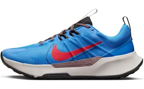 Image of NIKE Men's Juniper Trail 2 Nn Running Shoe, Lt Photo Blue Track Red Plum Eclipse, 8 UK