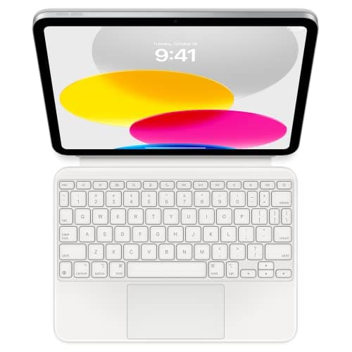 Image of Apple Magic Keyboard Folio (for iPad A16 and iPad 10. Gen) (QWERTY English) White (Renewed)