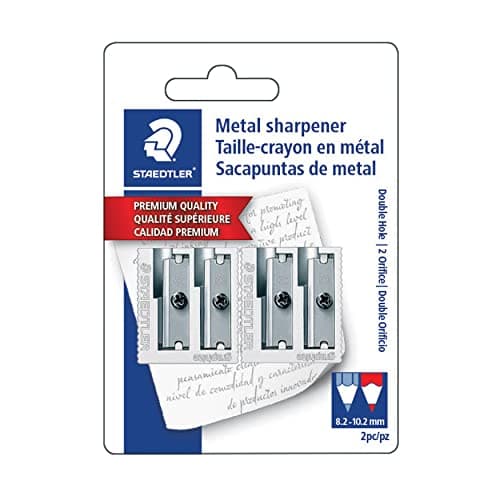 Image of Staedtler Metal Sharpeners, Double Hole for Pencils and Colored Pencils 2 ea,...