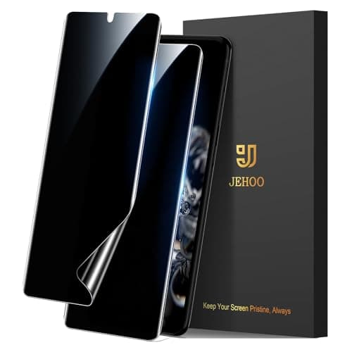 Image of JEHOO 2 Pack for Samsung Galaxy S20 Ultra 6.9-inch TPU Privacy Screen Protector, Support Fingerprint Unlock, Anti-Spy Screen Protector Film Self-Healing Scratch Resistant Not Glass