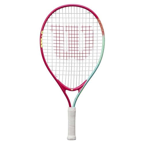 Image of Wilson Intrigue Jr 21 Tennis Racket, Lightweight Frame for Easy Handling, Performance-Ready Providing Stable Play and Powerful Shots, Arm-Friendly Strings, Colour: Red/Teal, Size: 21
