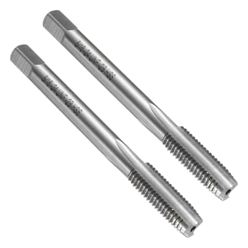 Image of sourcing map 2pcs Straight Flute Thread Tap, 5/16-24 UNF Screw Threading Tapping Tool Thread Milling Machine Taps, High-Speed Steel 6542 (HSS 6542)