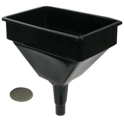 Image of Large Heavy Duty Funnel with Filter Fuel Garage Petrol Oil Diesel Bus Tractor Farmer