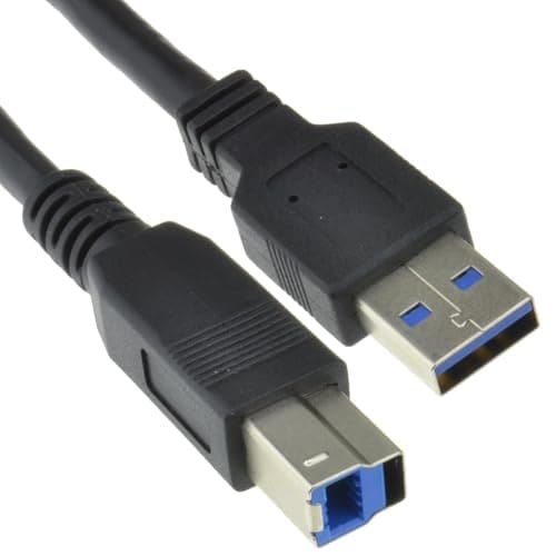 Image of kenable USB 3.0 SuperSpeed Cable Type A to Type B Plug Printer Scanner Lead Black 0.5m