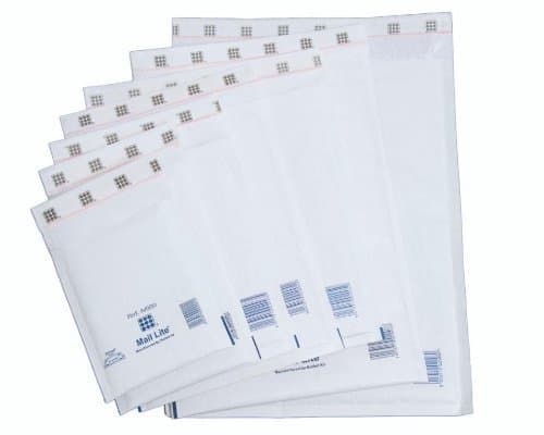 Image of 100 Mail Lite - D/1 - Bubble Lined Padded Envelopes 180 x 260mm - 7" x 10.5" (1 Box of 100) - White - No Frustration Bulk Pack by MAILERPRO®