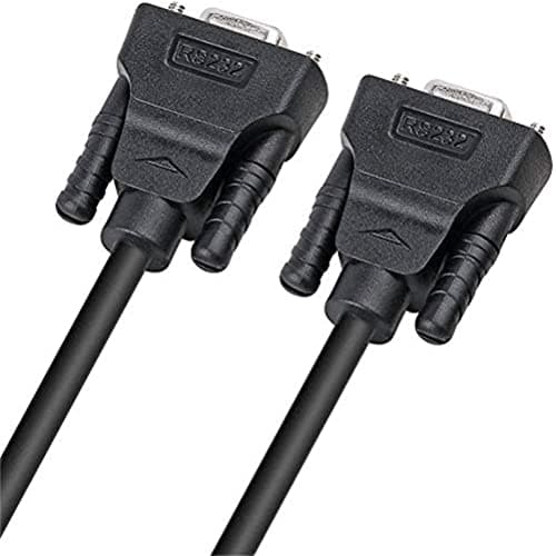 Image of DTECH 3m Serial Cable Female to Female 9 Pin DB9 Port Straight Through (10 ft,Black)