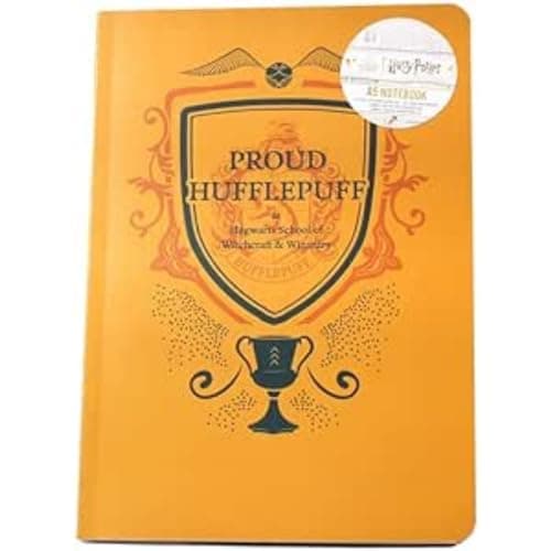 Image of Harry Potter Half Moon Bay A5 Soft Notebook - Proud Hufflepuff - Journal Notebook A5 Merch - Hufflepuff Merchandise