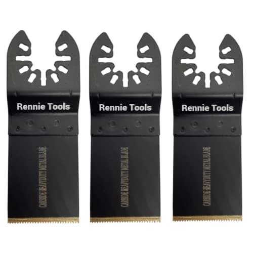 Image of 3 Pack - 35mm Carbide Heavy Duty Metal Multi Tool Blades for Wood & Metal Cutter Saw Set Compatible with Dremel Fein Multimaster Makita Etc Oscillating