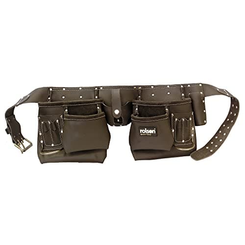 Image of Rolson 68851 Professional Oil Tanned Tool Belt for Builder, Roofer, Carpenter